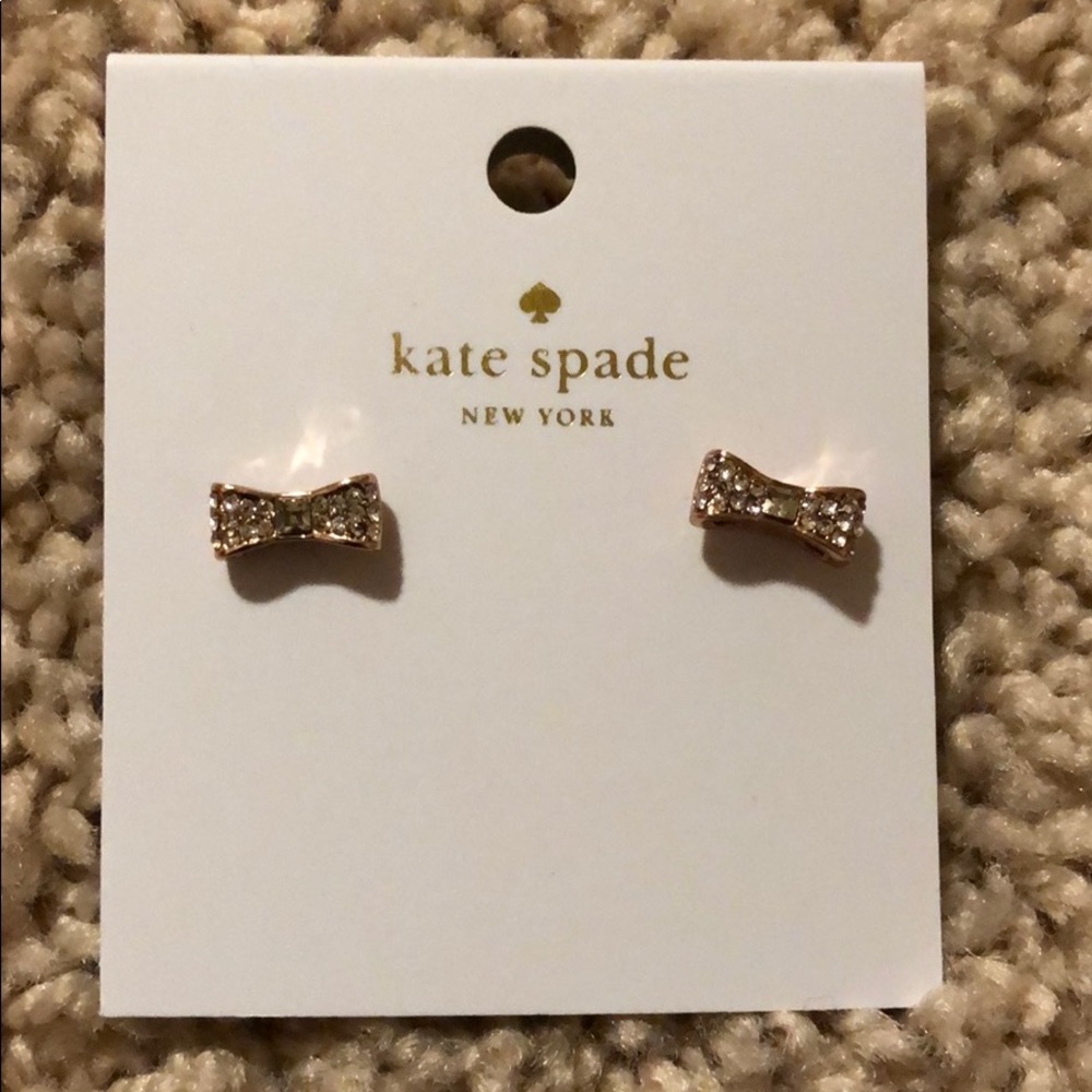 Classic Kate spade gold bow earrings